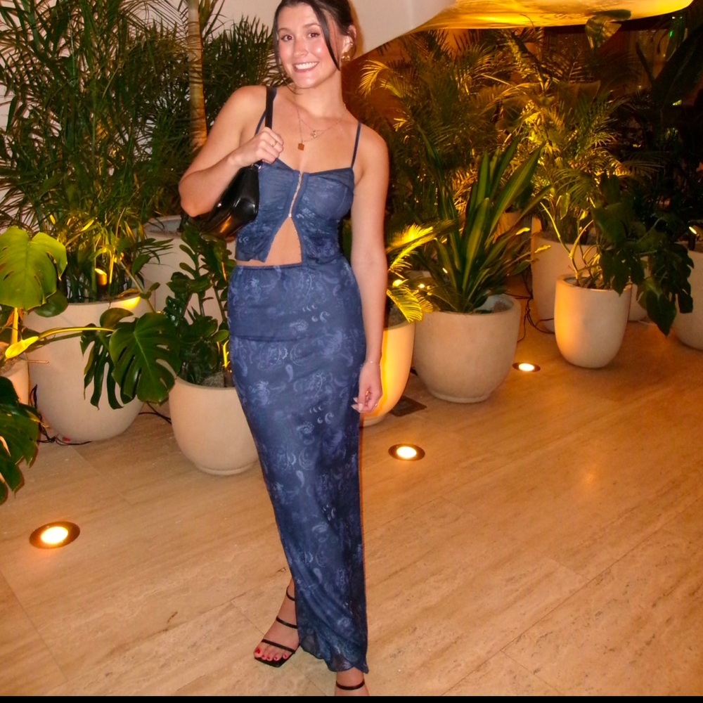 Princess Polly two piece midnight set.